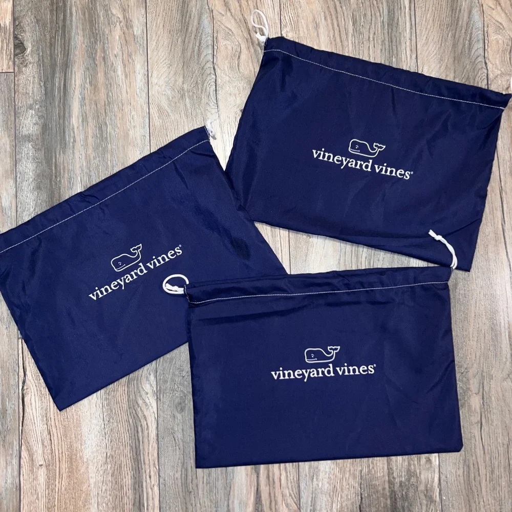 Lot of 3 Vineyard Vines Drawstring Bags-Travel, Vacation, Storage